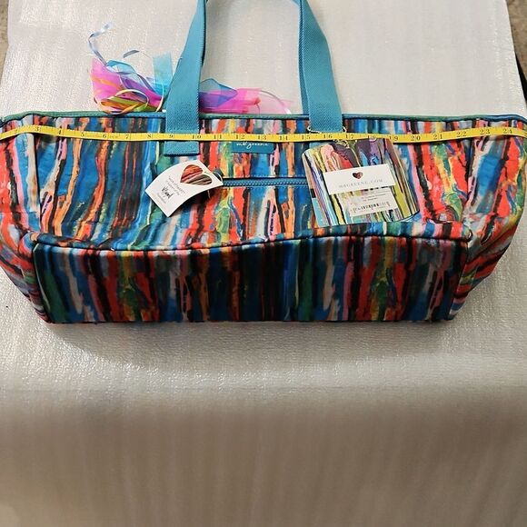 NWT M B Greene Colorful Striped Shopper Tote Bag - Picture 9 of 9